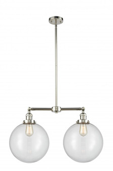 Beacon - 2 Light - 27 inch - Polished Nickel - Stem Hung - Adjustable Island Light (3442|209-PN-G202-12)