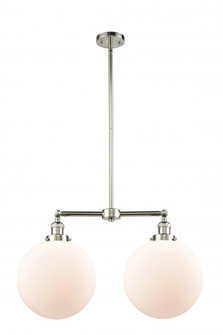 Beacon - 2 Light - 27 inch - Polished Nickel - Stem Hung - Adjustable Island Light (3442|209-PN-G201-12-LED)