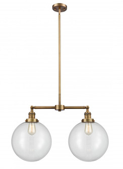 Beacon - 2 Light - 27 inch - Brushed Brass - Stem Hung - Adjustable Island Light (3442|209-BB-G202-12)
