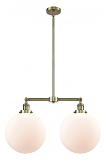 Beacon - 2 Light - 27 inch - Antique Brass - Stem Hung - Adjustable Island Light (3442|209-AB-G201-12)