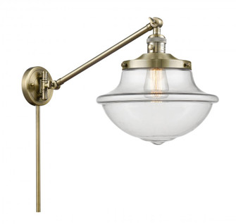 Oxford - 1 Light - 12 inch - Antique Brass -Adjustable Swing Arm (3442|237-AB-G542)