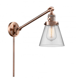 Cone - 1 Light - 8 inch - Antique Copper -Adjustable Swing Arm (3442|237-AC-G62-LED)
