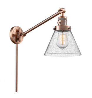 Cone - 1 Light - 8 inch - Antique Copper -Adjustable Swing Arm (3442|237-AC-G44-LED)