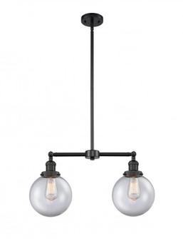 Beacon - 2 Light - 25 inch - Matte Black - Stem Hung - Adjustable Island Light (3442|209-BK-G202-8)