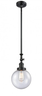 Beacon - 1 Light - 8 inch - Matte Black - Stem Hung - Adjustable Mini Pendant (3442|206-BK-G204-8-LED)