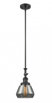 Fulton - 1 Light - 7 inch - Matte Black - Stem Hung - Adjustable Mini Pendant (3442|206-BK-G173-LED)