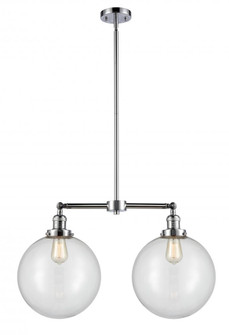 Beacon - 2 Light - 27 inch - Polished Chrome - Stem Hung - Adjustable Island Light (3442|209-PC-G202-12)