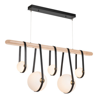 Derby Linear 5-Light LED Pendant (65|131046-LED-STND-10-24-LK-WD-GG0701)