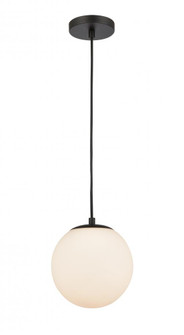 Tolland - 1 Light - 8 inch - Matte Black - Cord hung - Mini Pendant (3442|608-BK-W-LED)