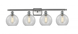 Athens - 4 Light - 38 inch - Brushed Satin Nickel - Bath Vanity Light (3442|516-4W-SN-G122-8-LED)