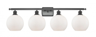 Athens - 4 Light - 38 inch - Matte Black - Bath Vanity Light (3442|516-4W-BK-G121-8-LED)