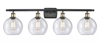 Athens - 4 Light - 38 inch - Black Antique Brass - Bath Vanity Light (3442|516-4W-BAB-G124-8-LED)