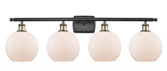 Athens - 4 Light - 38 inch - Black Antique Brass - Bath Vanity Light (3442|516-4W-BAB-G121-8-LED)