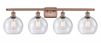 Athens - 4 Light - 38 inch - Antique Copper - Bath Vanity Light (3442|516-4W-AC-G124-8)