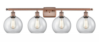Athens - 4 Light - 38 inch - Antique Copper - Bath Vanity Light (3442|516-4W-AC-G122-8)