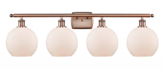 Athens - 4 Light - 38 inch - Antique Copper - Bath Vanity Light (3442|516-4W-AC-G121-8-LED)