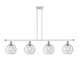 Athens - 4 Light - 48 inch - White Polished Chrome - Stem hung - Island Light (3442|516-4I-WPC-G124-8-LED)