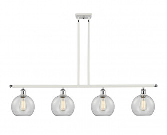 Athens - 4 Light - 48 inch - White Polished Chrome - Stem hung - Island Light (3442|516-4I-WPC-G122-8-LED)