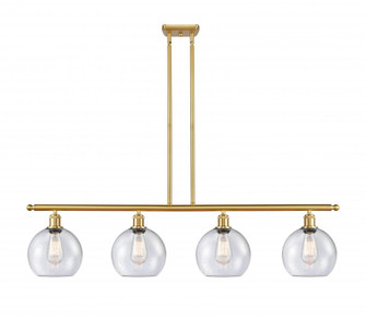Athens - 4 Light - 48 inch - Satin Gold - Stem hung - Island Light (3442|516-4I-SG-G124-8-LED)