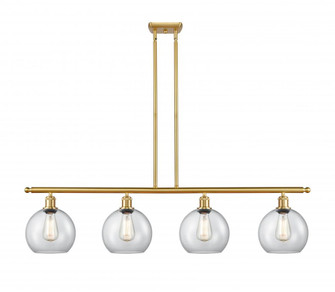 Athens - 4 Light - 48 inch - Satin Gold - Stem hung - Island Light (3442|516-4I-SG-G122-8)