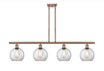 Athens - 4 Light - 48 inch - Antique Copper - Cord hung - Island Light (3442|516-4I-AC-G122-8-LED)