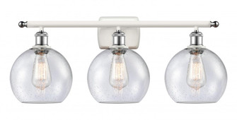 Athens - 3 Light - 28 inch - White Polished Chrome - Bath Vanity Light (3442|516-3W-WPC-G124-8)