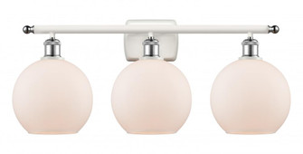 Athens - 3 Light - 28 inch - White Polished Chrome - Bath Vanity Light (3442|516-3W-WPC-G121-8)