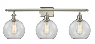 Athens - 3 Light - 28 inch - Brushed Satin Nickel - Bath Vanity Light (3442|516-3W-SN-G122-8)