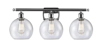 Athens - 3 Light - 28 inch - Polished Chrome - Bath Vanity Light (3442|516-3W-PC-G124-8-LED)