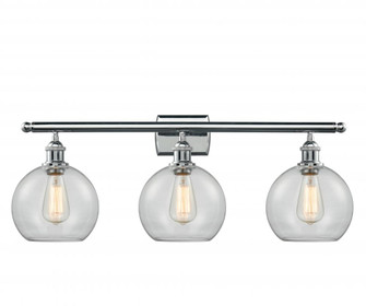 Athens - 3 Light - 28 inch - Polished Chrome - Bath Vanity Light (3442|516-3W-PC-G122-8-LED)