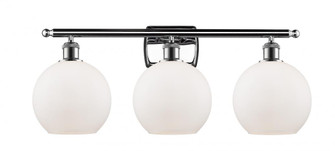 Athens - 3 Light - 28 inch - Polished Chrome - Bath Vanity Light (3442|516-3W-PC-G121-8-LED)