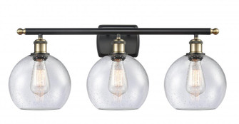 Athens - 3 Light - 28 inch - Black Antique Brass - Bath Vanity Light (3442|516-3W-BAB-G124-8)