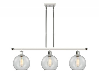 Athens - 3 Light - 36 inch - White Polished Chrome - Stem hung - Island Light (3442|516-3I-WPC-G122-8)