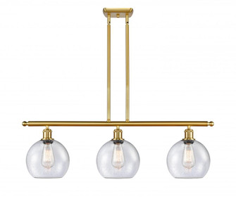 Athens - 3 Light - 36 inch - Satin Gold - Stem hung - Island Light (3442|516-3I-SG-G124-8-LED)