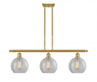 Athens - 3 Light - 36 inch - Satin Gold - Stem hung - Island Light (3442|516-3I-SG-G125-8)