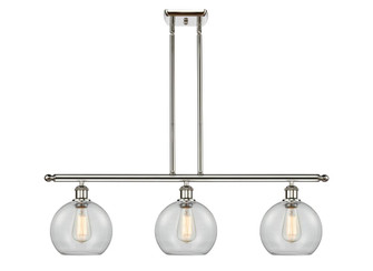 Athens - 3 Light - 36 inch - Polished Nickel - Cord hung - Island Light (3442|516-3I-PN-G122-8-LED)