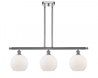 Athens - 3 Light - 36 inch - Polished Chrome - Stem hung - Island Light (3442|516-3I-PC-G121-8-LED)