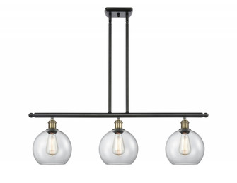 Athens - 3 Light - 36 inch - Black Antique Brass - Cord hung - Island Light (3442|516-3I-BAB-G122-8-LED)