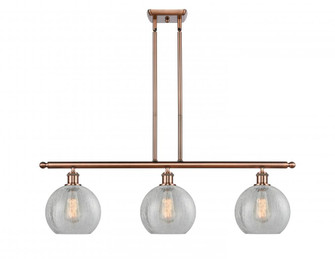 Athens - 3 Light - 36 inch - Antique Copper - Cord hung - Island Light (3442|516-3I-AC-G125-8)