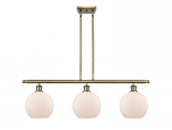 Athens - 3 Light - 36 inch - Antique Brass - Stem hung - Island Light (3442|516-3I-AB-G121-8-LED)