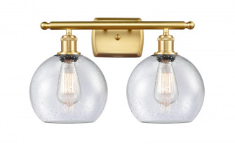 Athens - 2 Light - 18 inch - Satin Gold - Bath Vanity Light (3442|516-2W-SG-G124-8-LED)