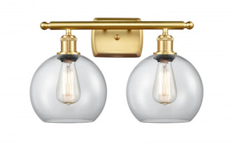 Athens - 2 Light - 18 inch - Satin Gold - Bath Vanity Light (3442|516-2W-SG-G122-8)