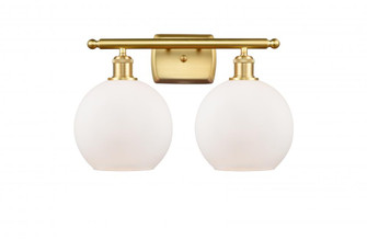 Athens - 2 Light - 18 inch - Satin Gold - Bath Vanity Light (3442|516-2W-SG-G121-8-LED)