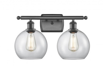 Athens - 2 Light - 18 inch - Oil Rubbed Bronze - Bath Vanity Light (3442|516-2W-OB-G122-8-LED)