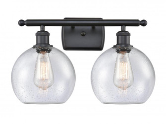 Athens - 2 Light - 18 inch - Matte Black - Bath Vanity Light (3442|516-2W-BK-G124-8-LED)