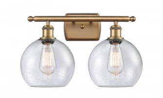 Athens - 2 Light - 18 inch - Brushed Brass - Bath Vanity Light (3442|516-2W-BB-G124-8-LED)