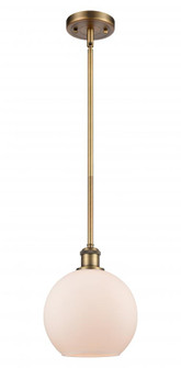 Athens - 1 Light - 8 inch - Brushed Brass - Mini Pendant (3442|516-1S-BB-G121-8)