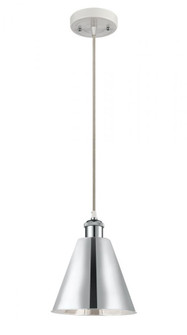 Berkshire - 1 Light - 8 inch - White Polished Chrome - Cord hung - Mini Pendant (3442|516-1P-WPC-MBC-8-PC)