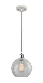 Athens - 1 Light - 8 inch - White Polished Chrome - Cord hung - Mini Pendant (3442|516-1P-WPC-G125-8-LED)