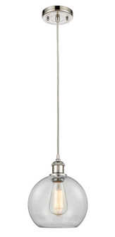 Athens - 1 Light - 8 inch - Polished Nickel - Cord hung - Mini Pendant (3442|516-1P-PN-G122-8)